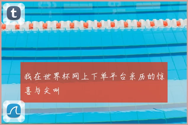 我在世界杯网上下单平台亲历的惊喜与尖叫